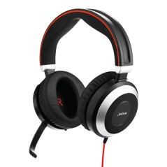 Premium Noise-Cancelling Jabra EVOLVE 80 UC Duo USB Headset – Model 7899-829-209